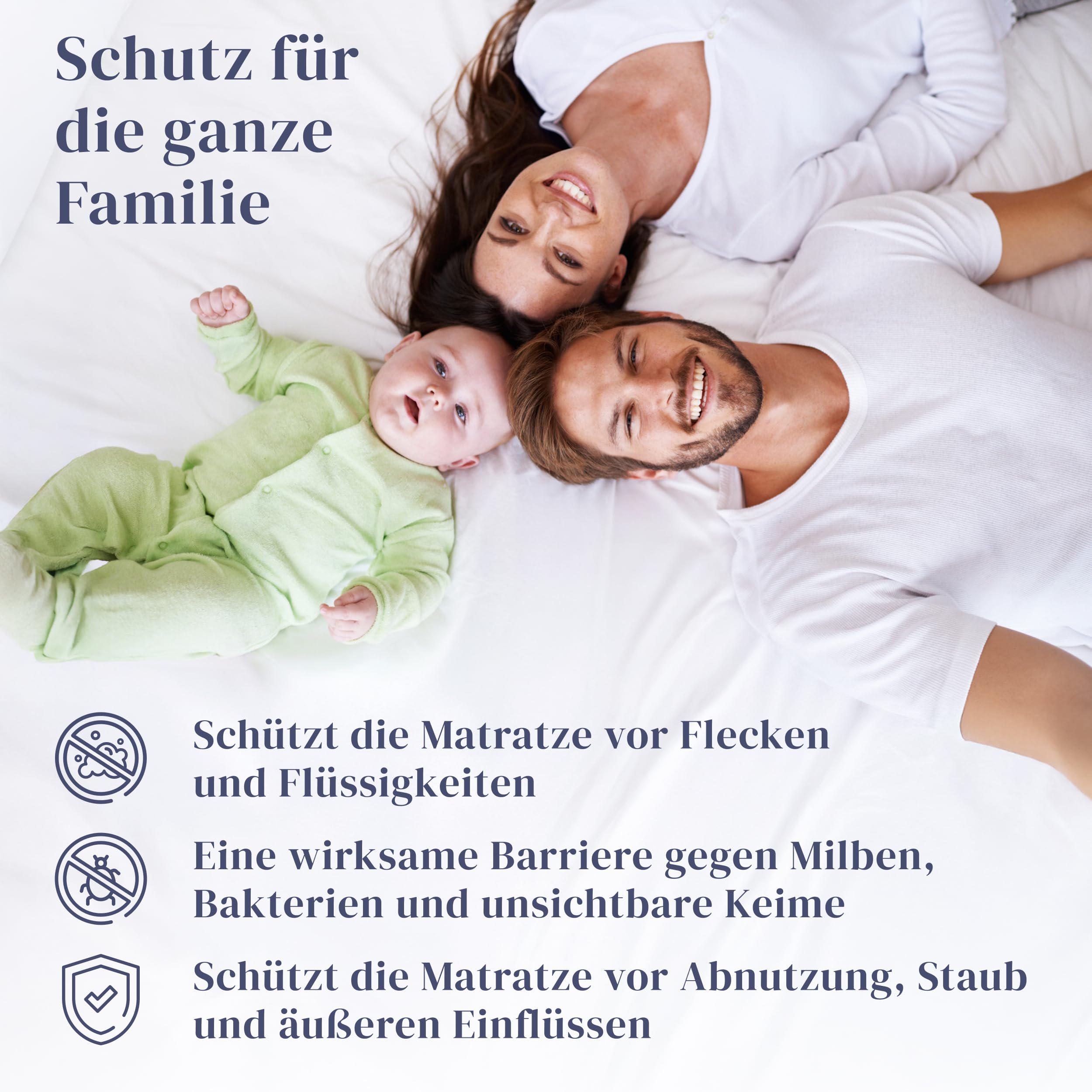 Ferò Wasserdichter Matratzenschoner 180x200 cm Premium aus Tencel, Oeko-TEX, Hergestellt in der EU – Atmungsaktiv, Antibakteriell, mit Elastischen Ecken – Für Matratzen bis 30 cm Höhe