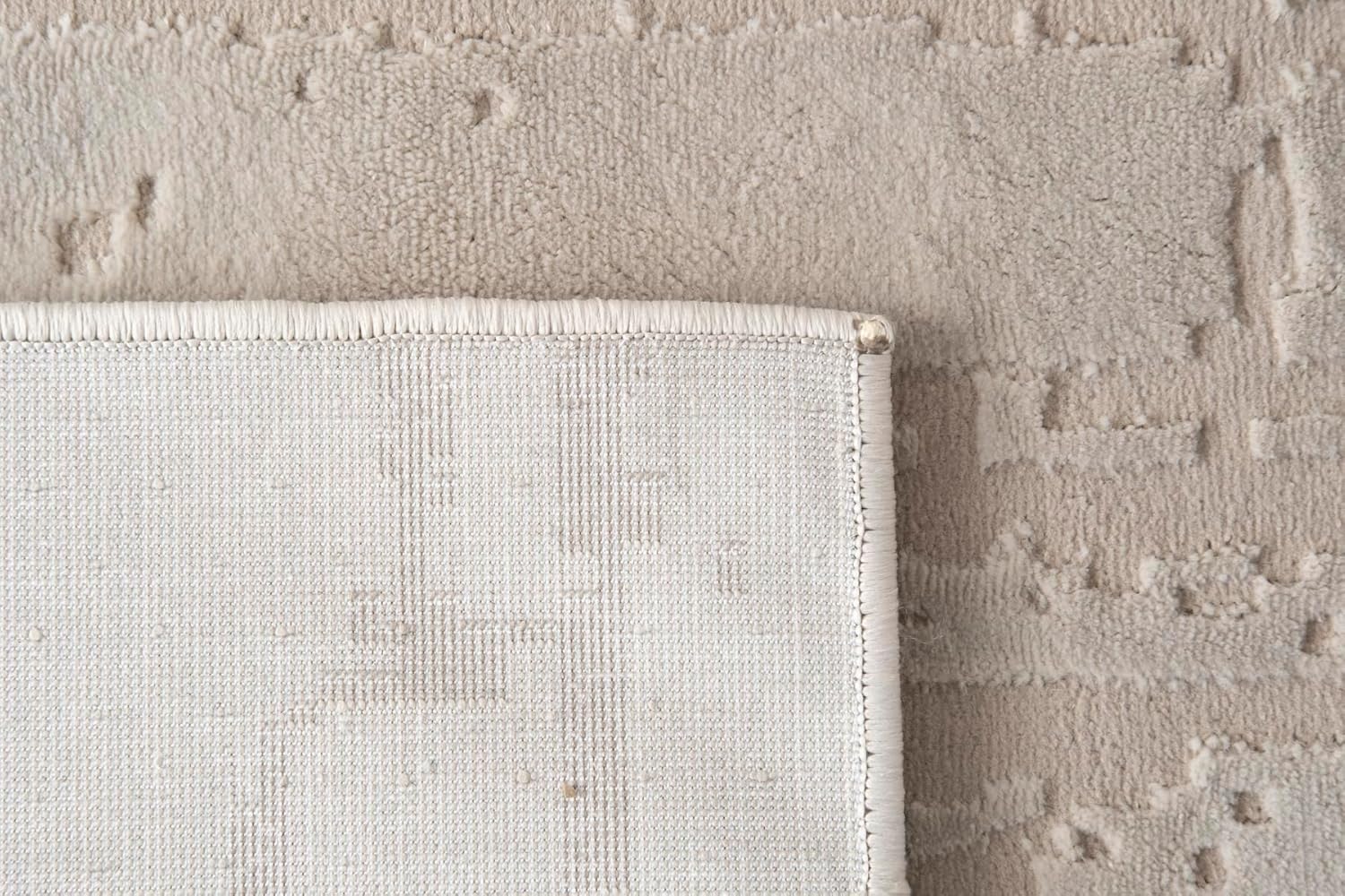 Revival Rugs Ebb 7'10"x10' Washable Area Rug for Living Room Bedroom - 100% Recycled Oeko-TEX Certified, Medium Pile, Taupe
