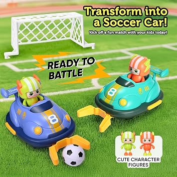 Remote Control Bumper Cars Toys, RC Ejecting Bumper Vehicle with Light & Music, Car RC Race Vehicles Playset of 2 Players, Gift for Toddler Boys and Girls, Toy Cars for Kids Age 3 4 5 6