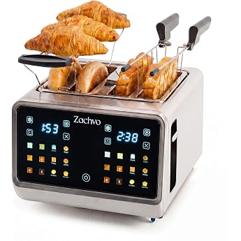 Toaster 4 Slices Stainless Steel with Touchscreen and LED Countdown