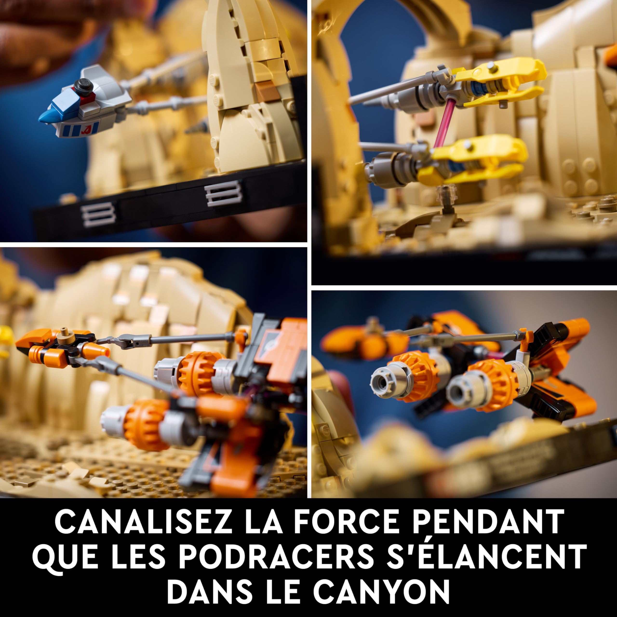 LEGO Star Wars : La Menace Fantôme Diorama de la Course de Podracers de Mos Espa - Maquette à Construire - Set de Collection à Offrir aux Adultes - Inclut Le Podracer d’Anakin Skywalker 75380