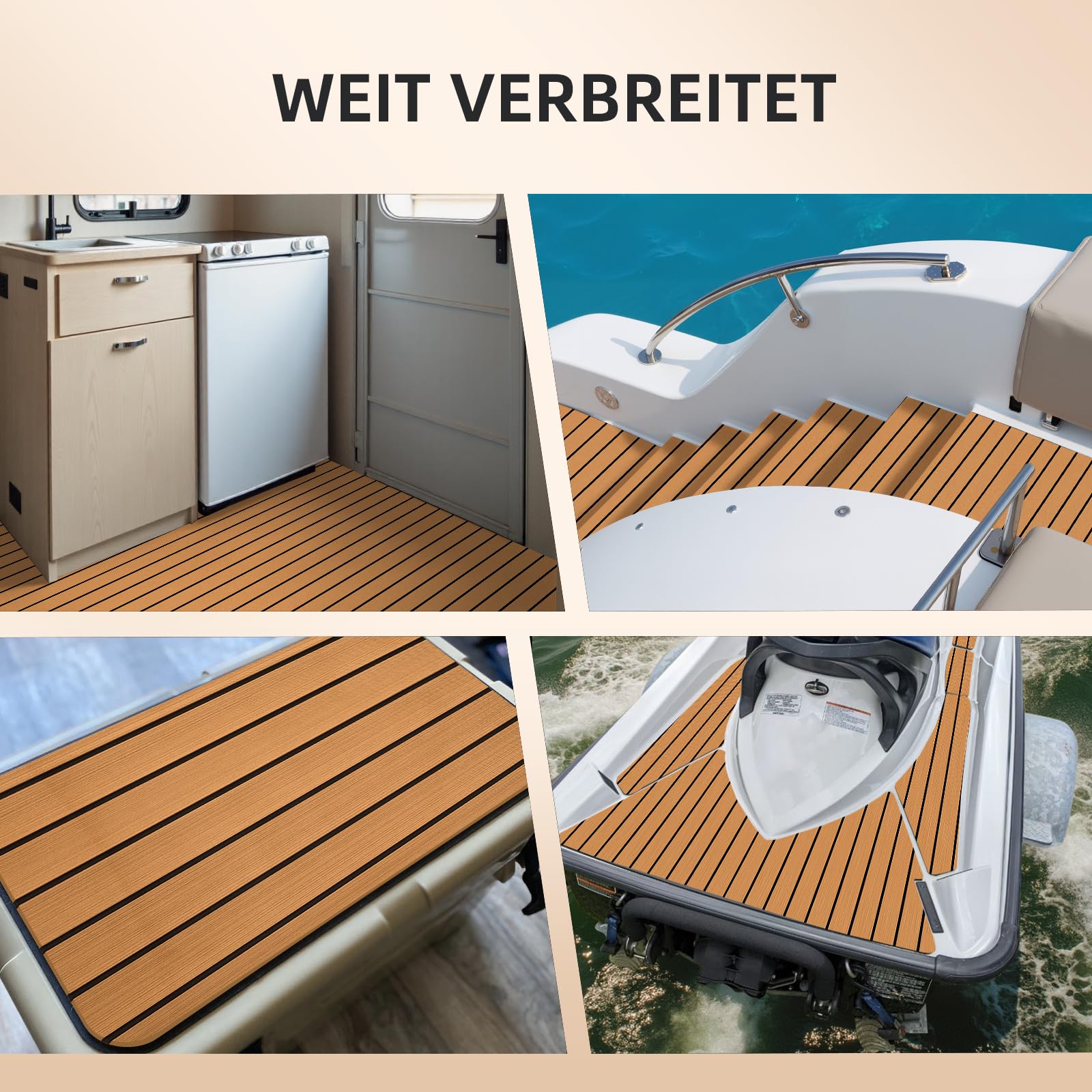 Boot Bodenbelag Eva Schaum Boot Decking Faux Teak Marine Teppich Boot Bodenbelag rutschfeste Selbstklebende Schaum Boot Deck Mat Rolls Blatt, 240x112/90/55/41cm, 120x41cm