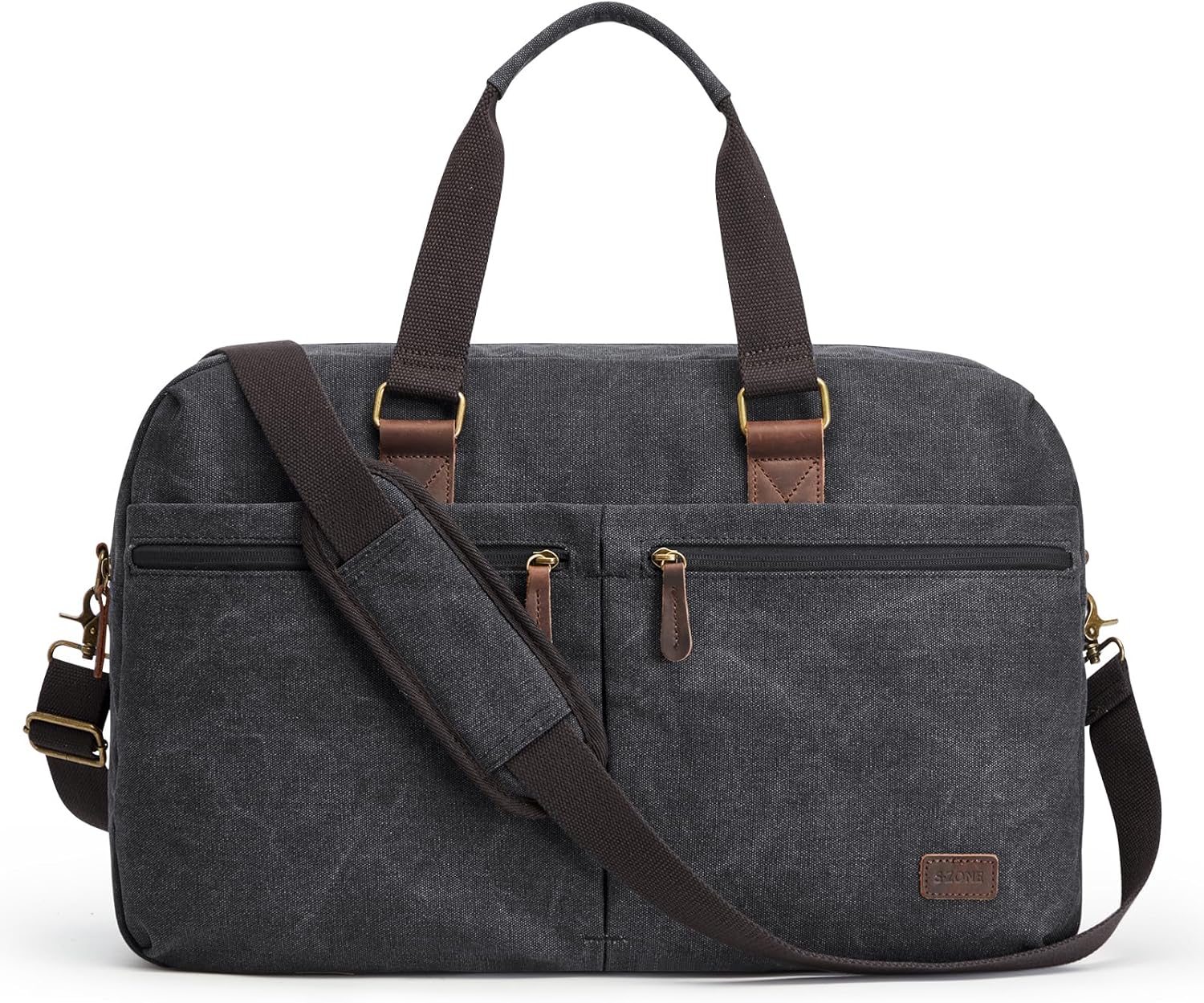 S-ZONE Expandable Duffle Bag for Travel 33L 50L Canvas Weekender Overnight Bags Men Women