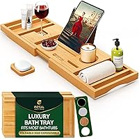 Algopix Similar Product 9 - ROYAL CRAFT WOOD Bathtub Tray Caddy for