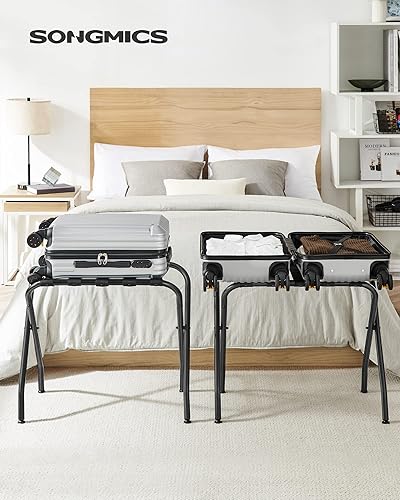 Vista 2 de SONGMICS Portaequipajes plegable de acero, paquete de 4, negro URLR64B-4