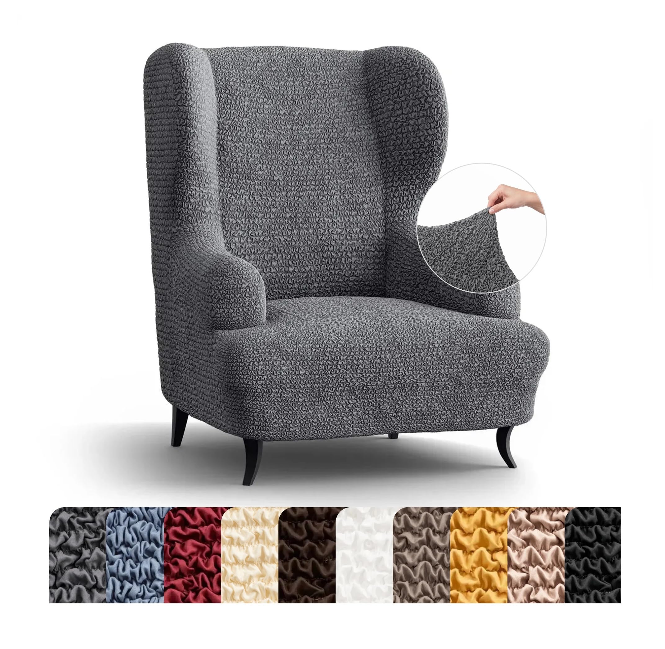 PAULATO BY GA.I.CO. Stretch Wingback Chair Slipcover