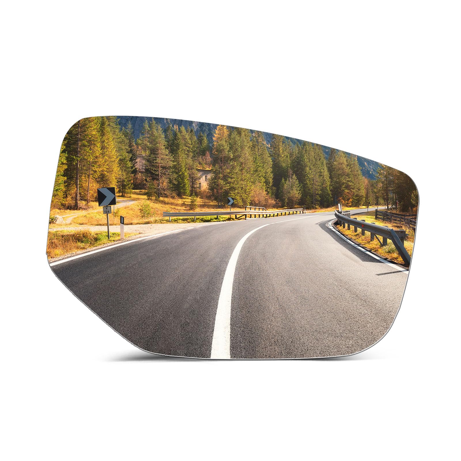 SCITOO Passenger Side Mirror Glass Fit For Honda For Accord 2013 2014 2015 2016 2017 W/O HEATED Chrome Convex Right Exterior Mirror Glass With Backing Plate