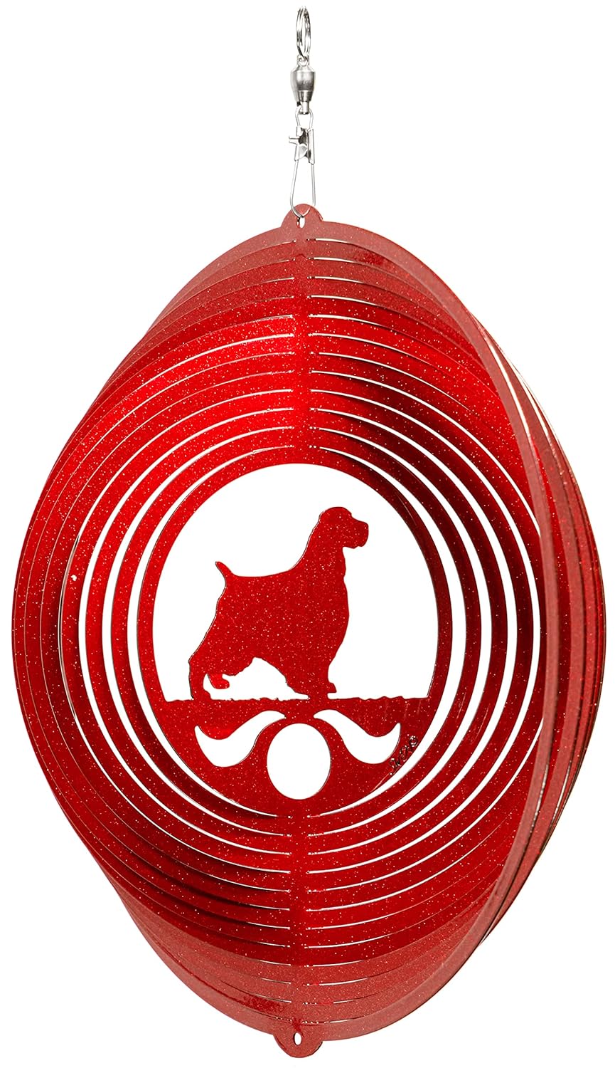 English Springer Spaniel Circle Swirly Metal Wind Spinner Amazon.in