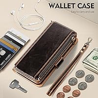 Vista 2 de Antsturdy Funda tipo cartera compatible con iPhone 12 Mini, funda de piel sintética con bloqueo RFID, funda para teléfono para mujeres y hombres