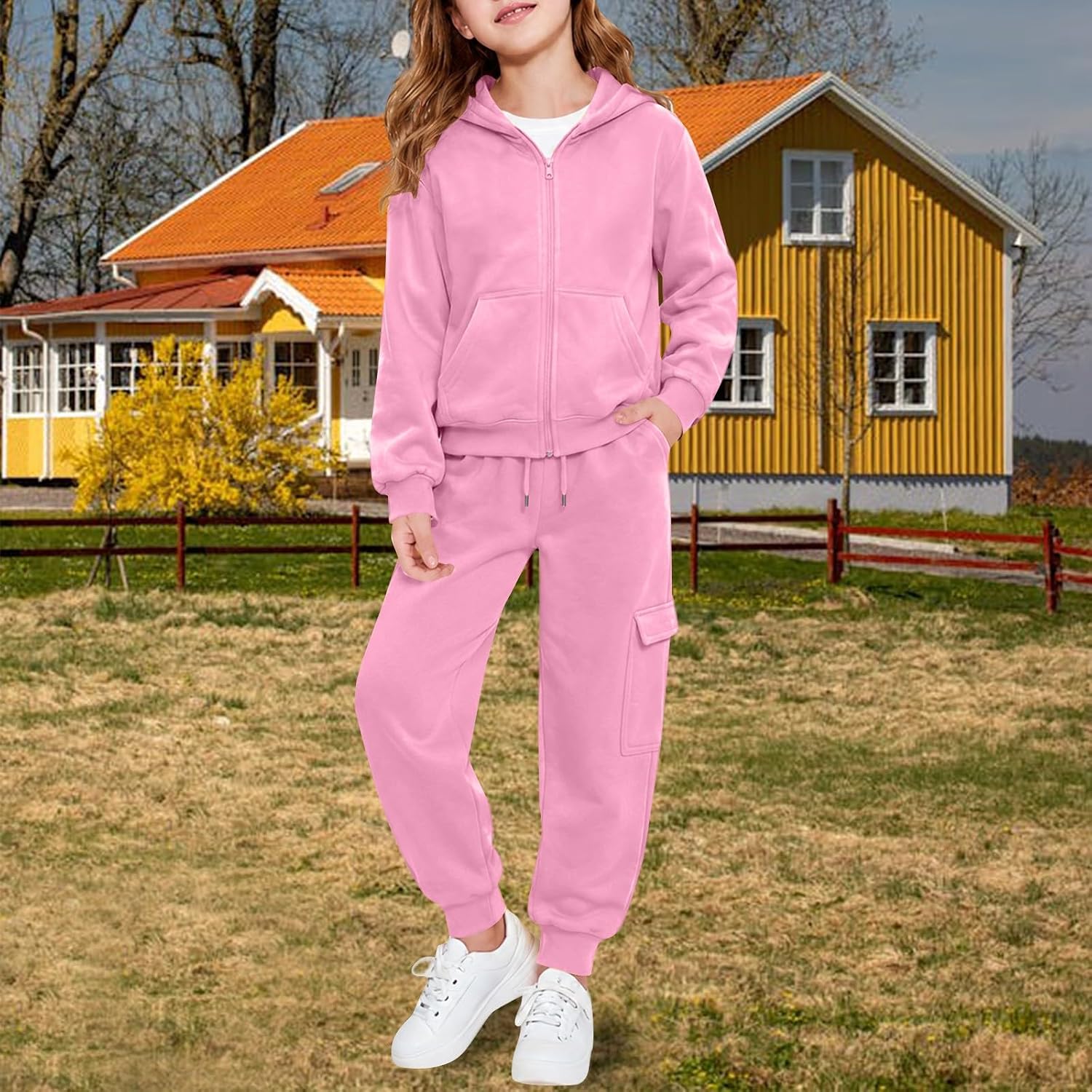Toddler Baby Girl Boy Sweatsuit Long Sleeve Hoodie Sweatshirt Sweatpant Clothes Set Fall Winter Outfits