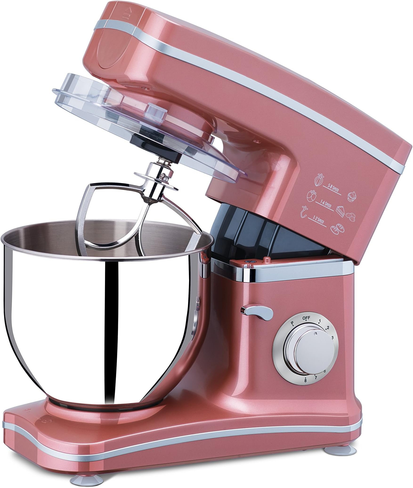Bajaj Platini SM01 5.2-Liter 8 Speed 1000-Watt Tilt-Head Stand Mixer (Marsala)
