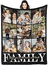 Customization of lover Custom Blanket with Picture Personalized Blanket for Adult Kids Flannel Photo Blankets Using My Own Photos (50''x60'', 9-1-Photo)