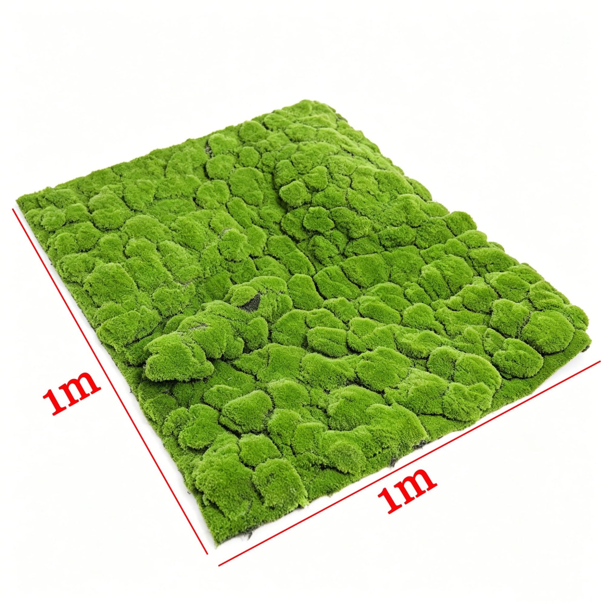 Tappetino in Muschio Artificiale, Muschio Sintetico 100x100 Cm Erba Sintetica Verde Per Interni per Decorazioni Murali Artistiche Allestimenti Floreali Matrimoni(G)
