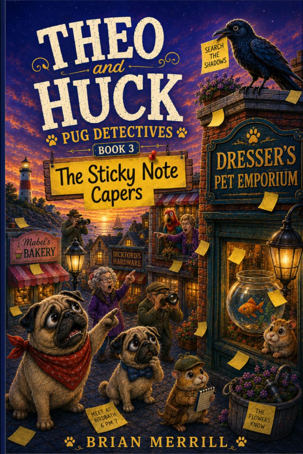 Theo and Huck: Pug Detectives Book 3: The Sticky-Note Caper