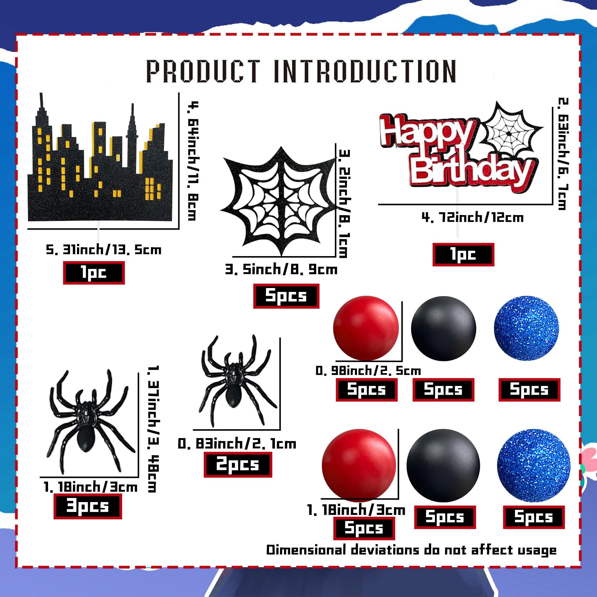 LaVenty Super-héros Décoration De Gâteau D'anniversaire Super-héros Faveurs De Fête Décoration De Gâteau De Super-héros Décoration De Fête D'anniversaire De Super-héros