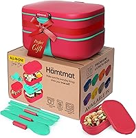 Vista 63 de Lonchera Bento apilable aislada para adultos con palillos reutilizables, lonchera japonesa apta para microondas y a prueba de fugas, para hombres