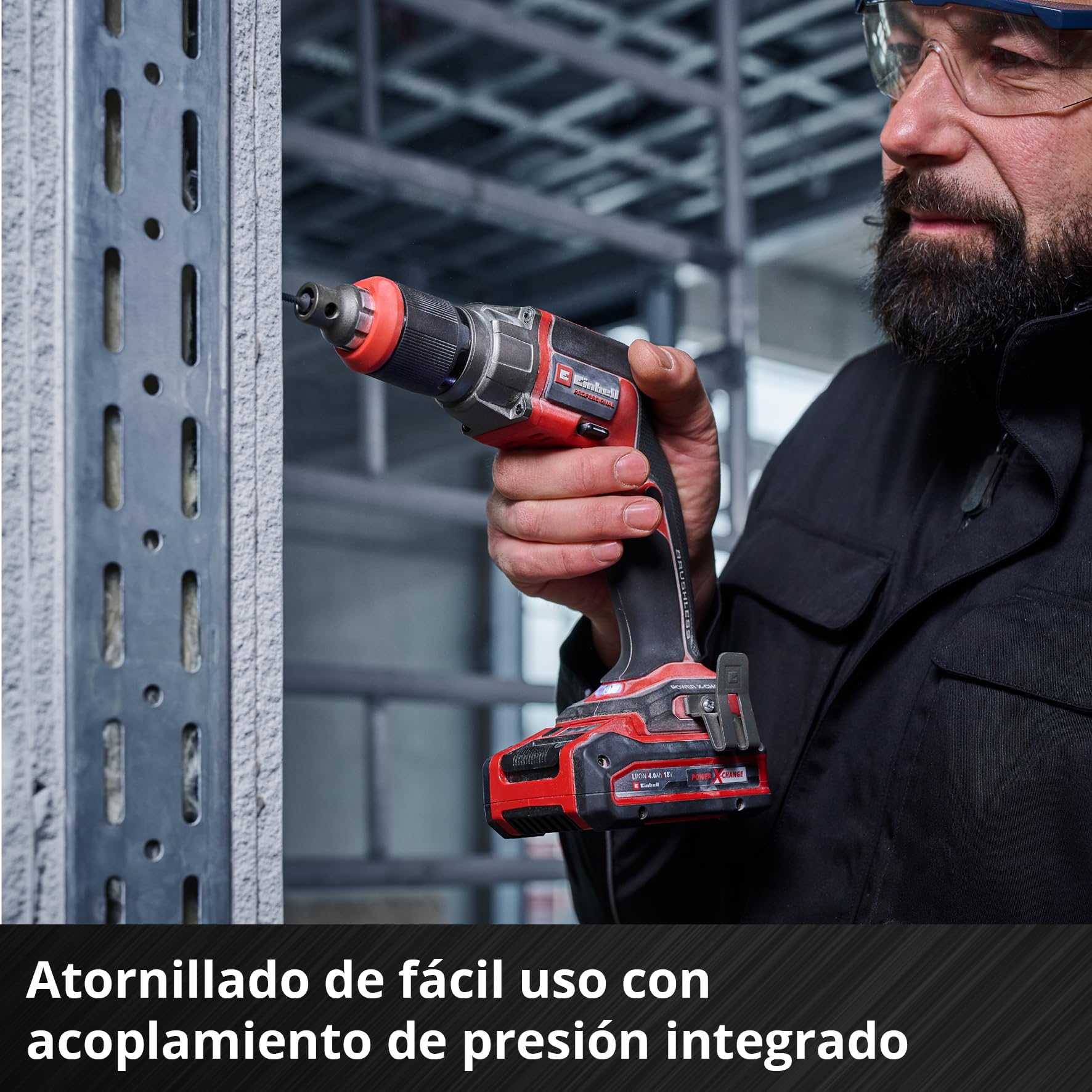 Einhell Professional Atornillador pladur a batería TP-DY 18 Li BL-Solo | PXC | 18 V | Brushless | 5000 rpm | giro dcha./izda. | funcionamiento continuo | Bloqueo magnético de la punta | Sin batería