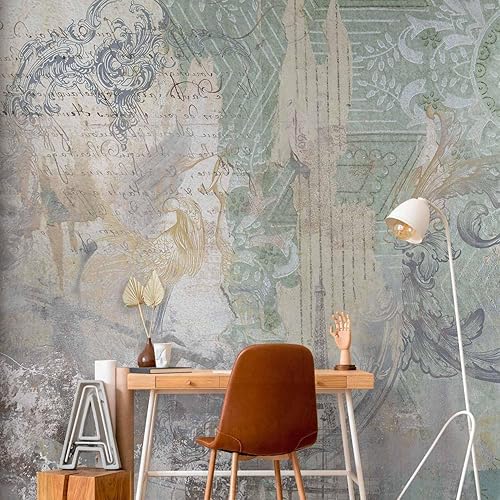 Miniatura 6 de artgeist Mural de pared retro de 154 x 110 pulgadas, papel tapiz autoadhesivo removible de gran tamaño para decoración de pared, diseño de imagen de