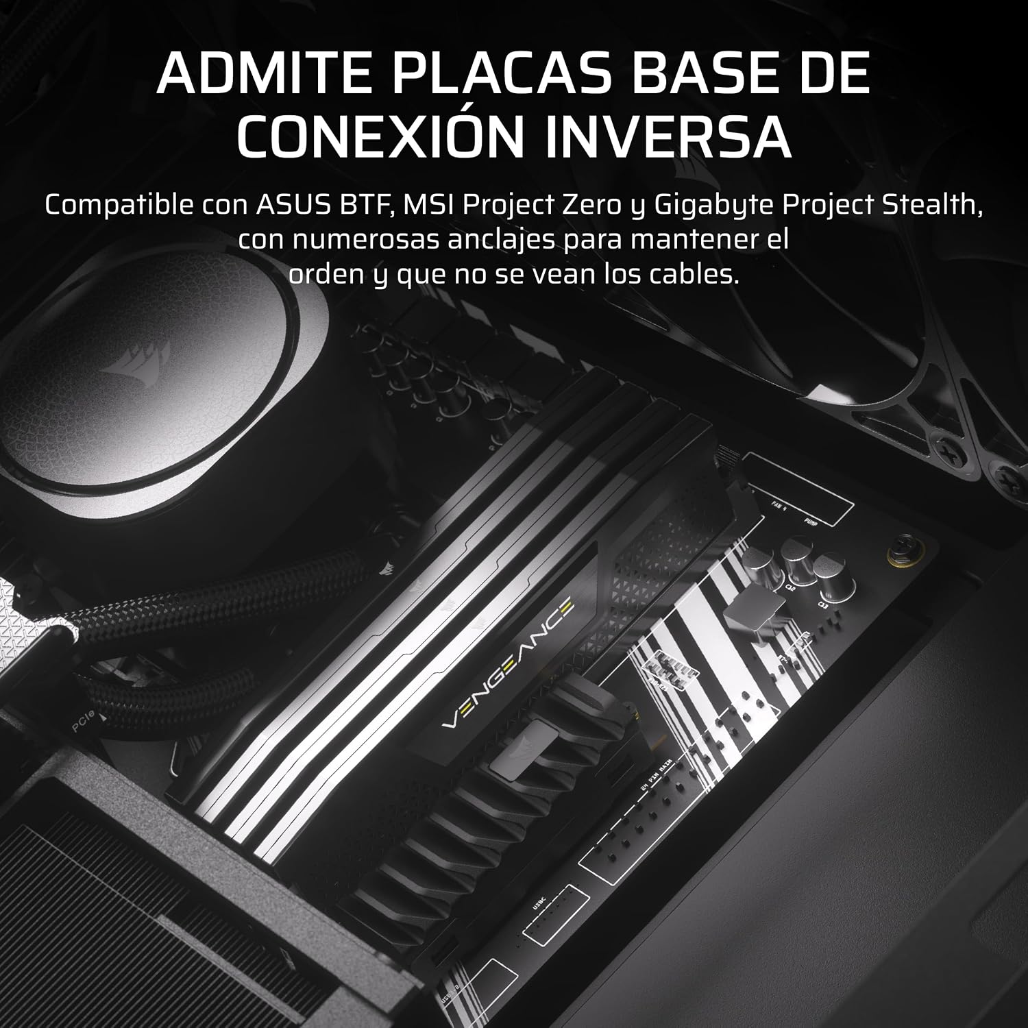 CORSAIR Frame 4000D Wood RS Chasis para PC ATX Semitorre – Negro y Nogal 9