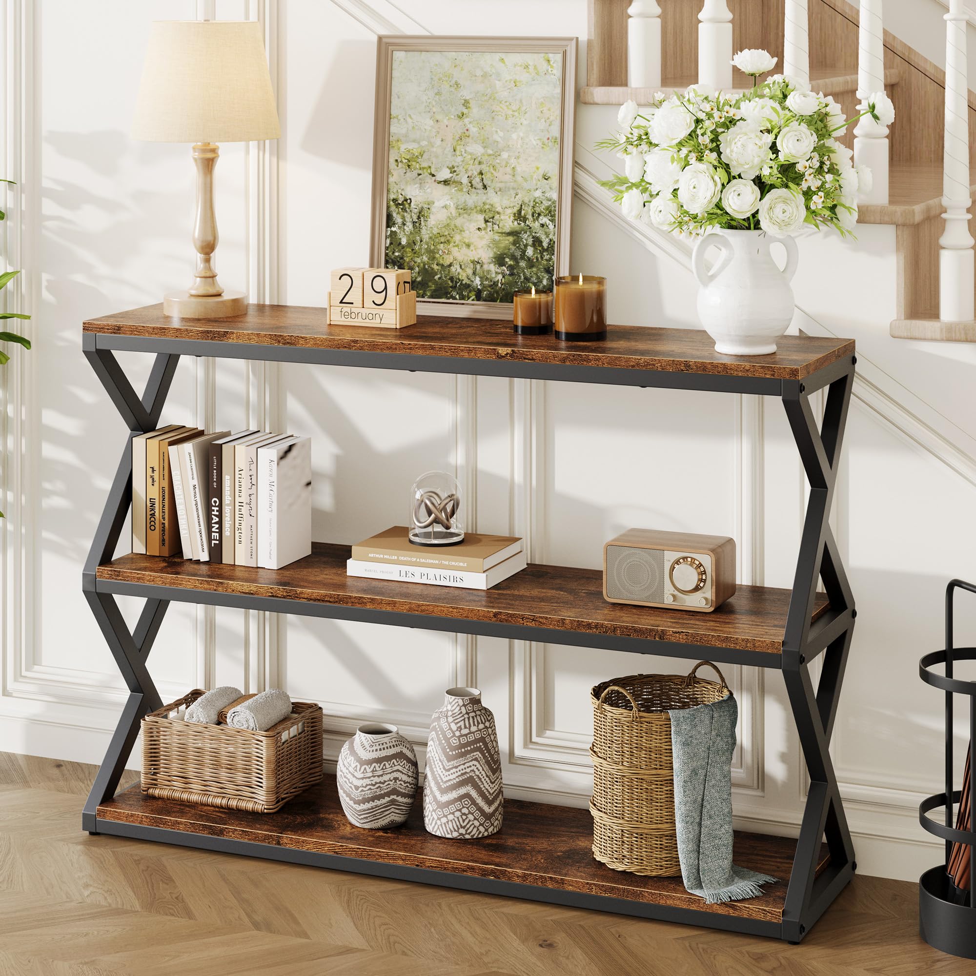 Amazon.com: Vividwood 47.2 Inch Rustic Console Table, Industrial