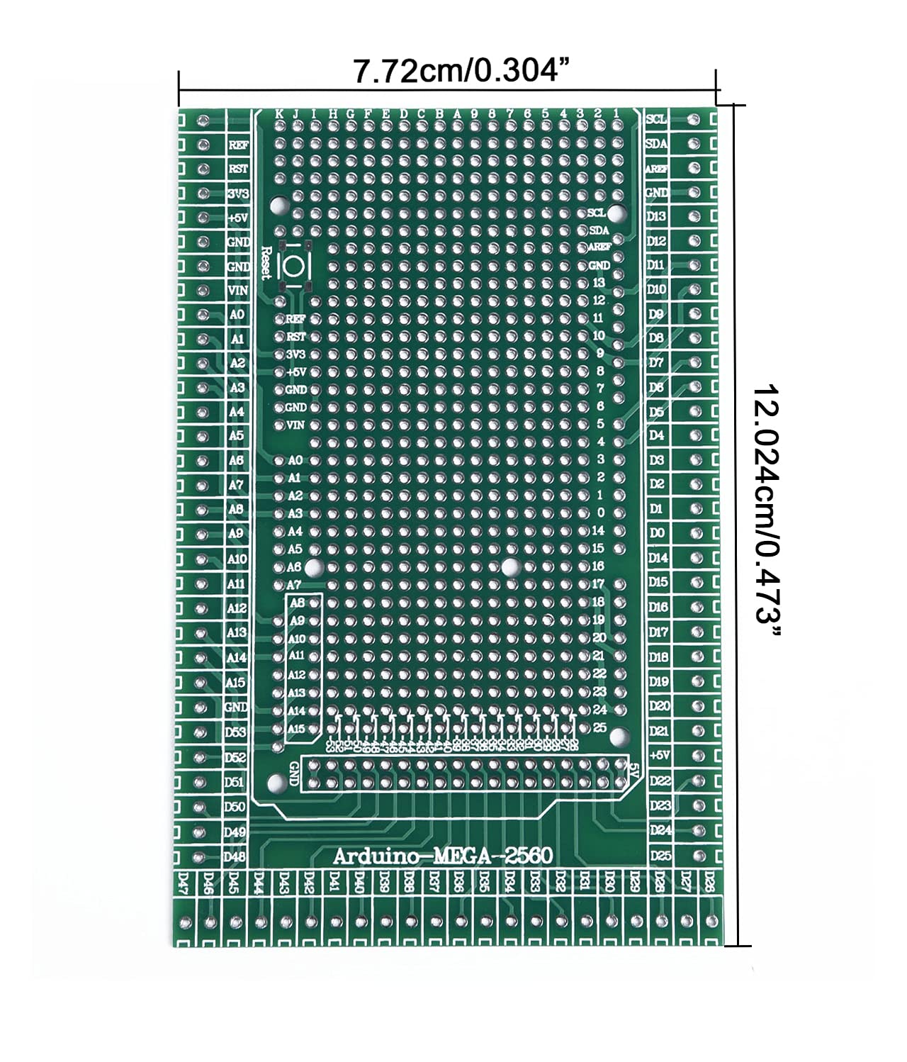 Chesoon Prototipo Kit Scheda Schermatura Morsettiera a Vite, Circuito Schermato Pre-saldato per Arduino MEGA-2560 R3