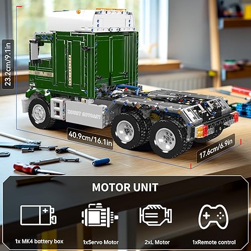 Miniatura 6 de Mould King Kit de bloques de camión de tractor, modelo MOC de bloques de construcción para construir, regalo para entusiastas de las colecciones de