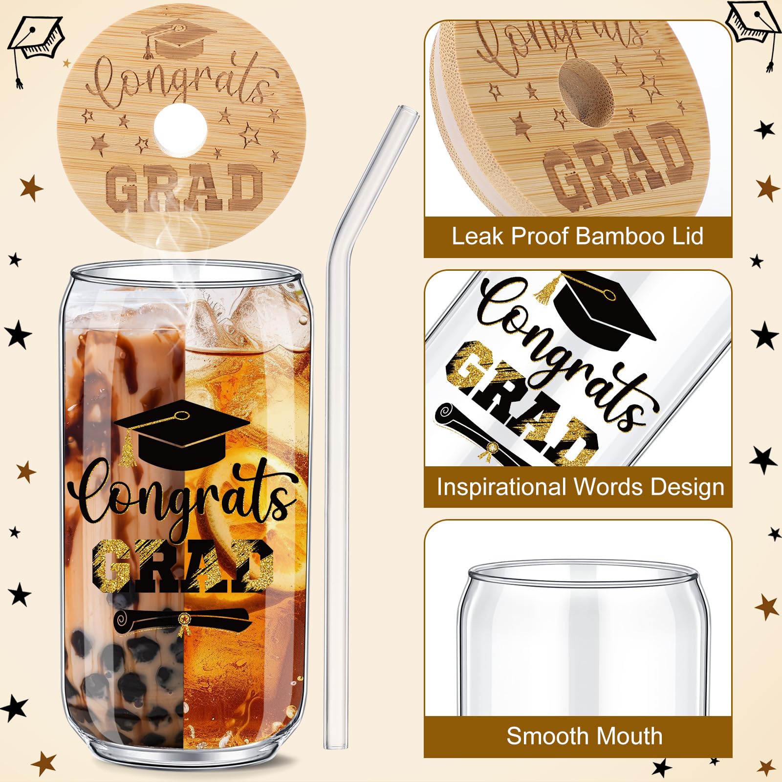 Amazon.com: Tioncy 8 Pcs Graduation Gifts Class of 2025 Glass