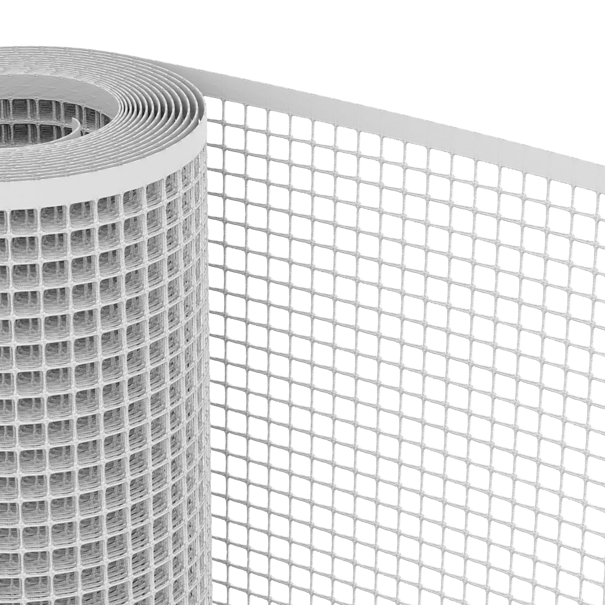 Tenax Malla de Plástico Quadra 20 Plata 1,00x5 m, Malla Protectora Multiuso para Balcones, Vallas y Cercados