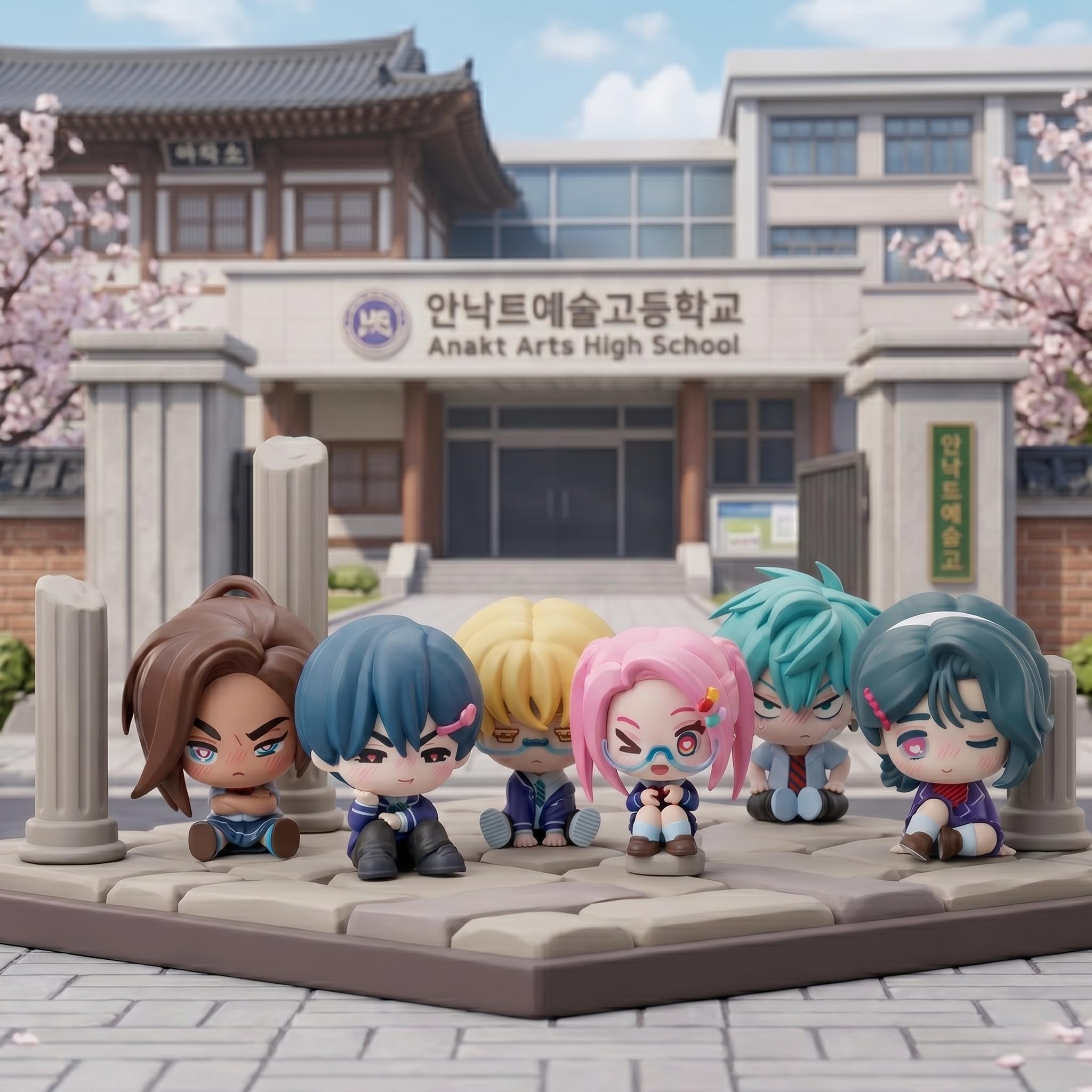 YJacuing Alien Stage Anakt Arts High School Blind Box Figur (ganzes Set) | Zombie Stage, AAHS-Serie, Zomst, Alnst, offizielle Figur, Anime-Merch, Heimdekoration
