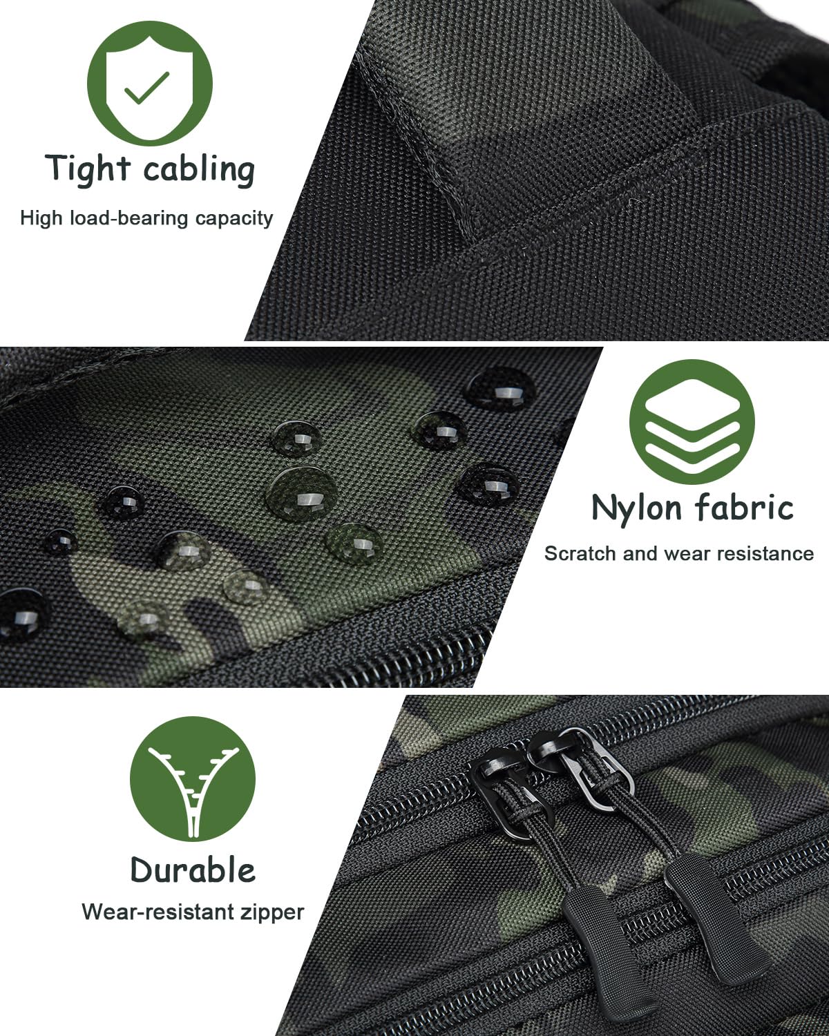 Sac à Dos Pêche 45L - Imperméable, Avec Porte-cannes, 10 Poches, Pour Camping, Randonnée Et Trekking