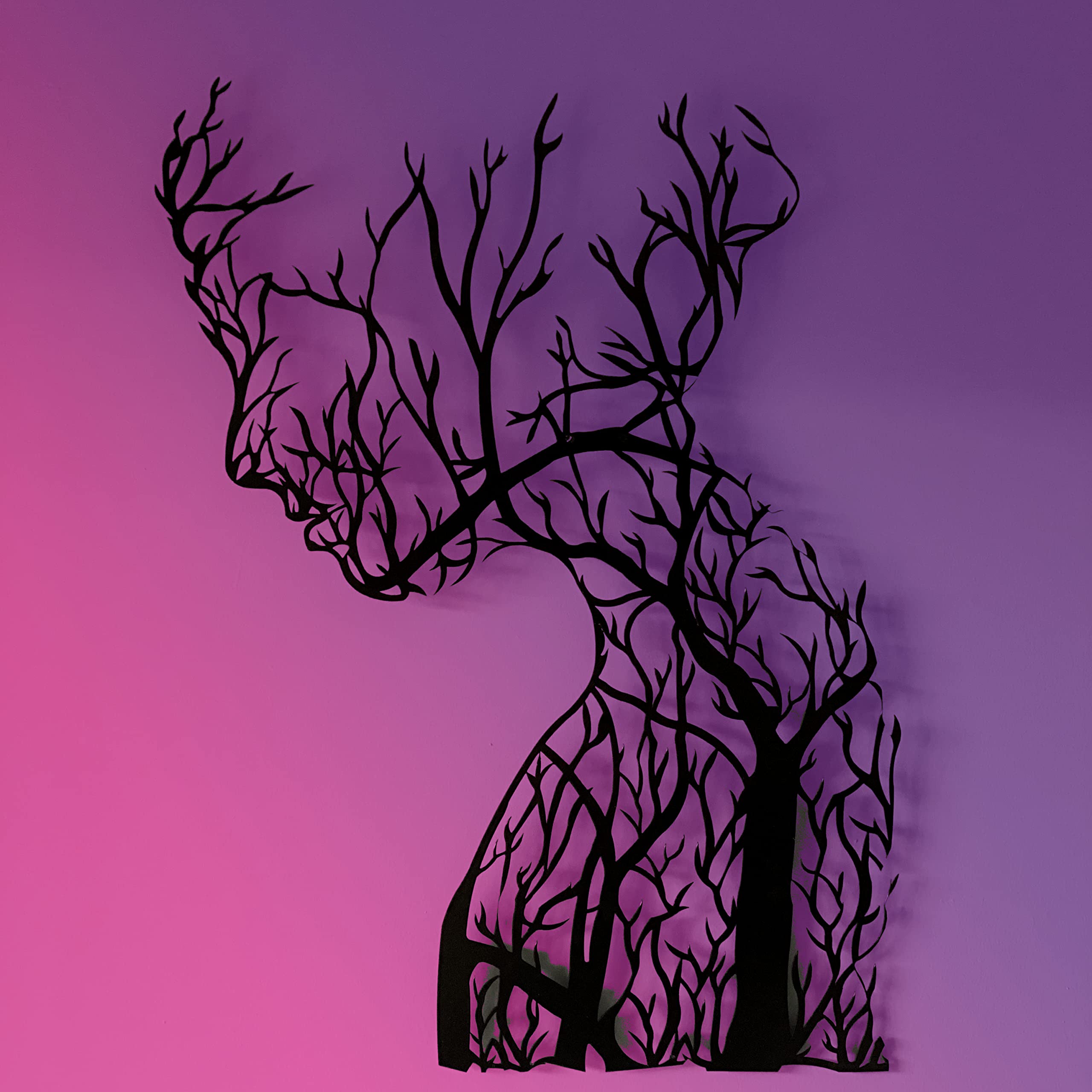 Woman Face Metal Wall Art, Woman Face Wall Art, Abstract Wall Art