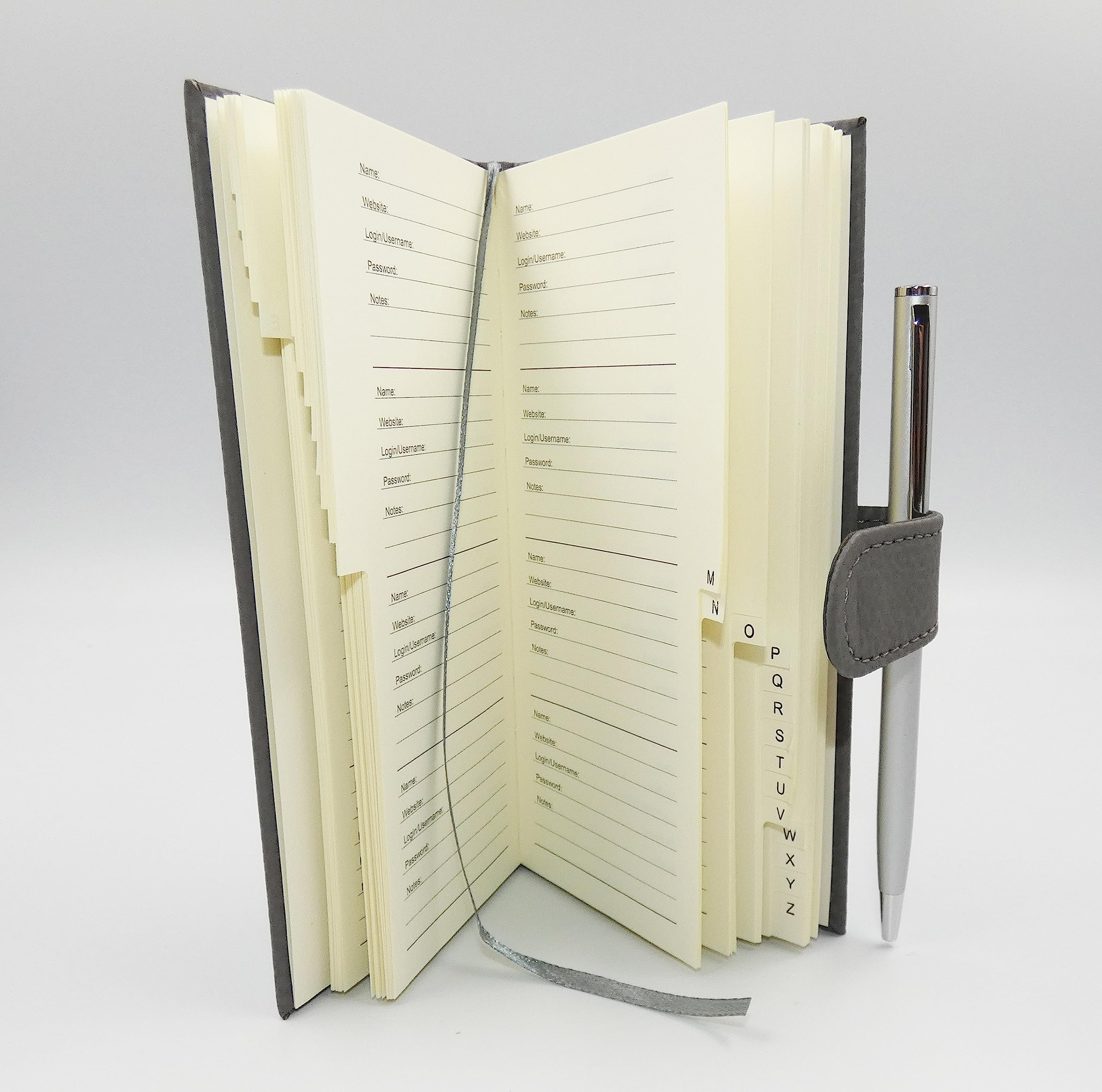 Cuaderno con pestañas Password Book A-Z para información de inicio de sesión en Internet. Cuaderno de contraseñas, Cuaderno de inicio de sesión, Guardián de contraseñas compacto,