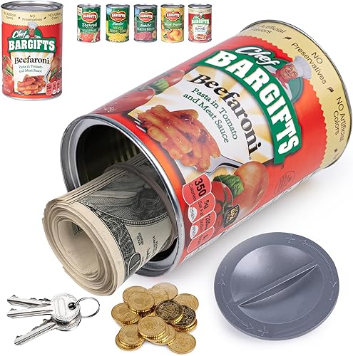 Miniatura 17 de BarGifts Lata falsa segura oculta con compartimento oculto, almacenamiento oculto para mantener tus objetos de valor seguros como dinero, llaves