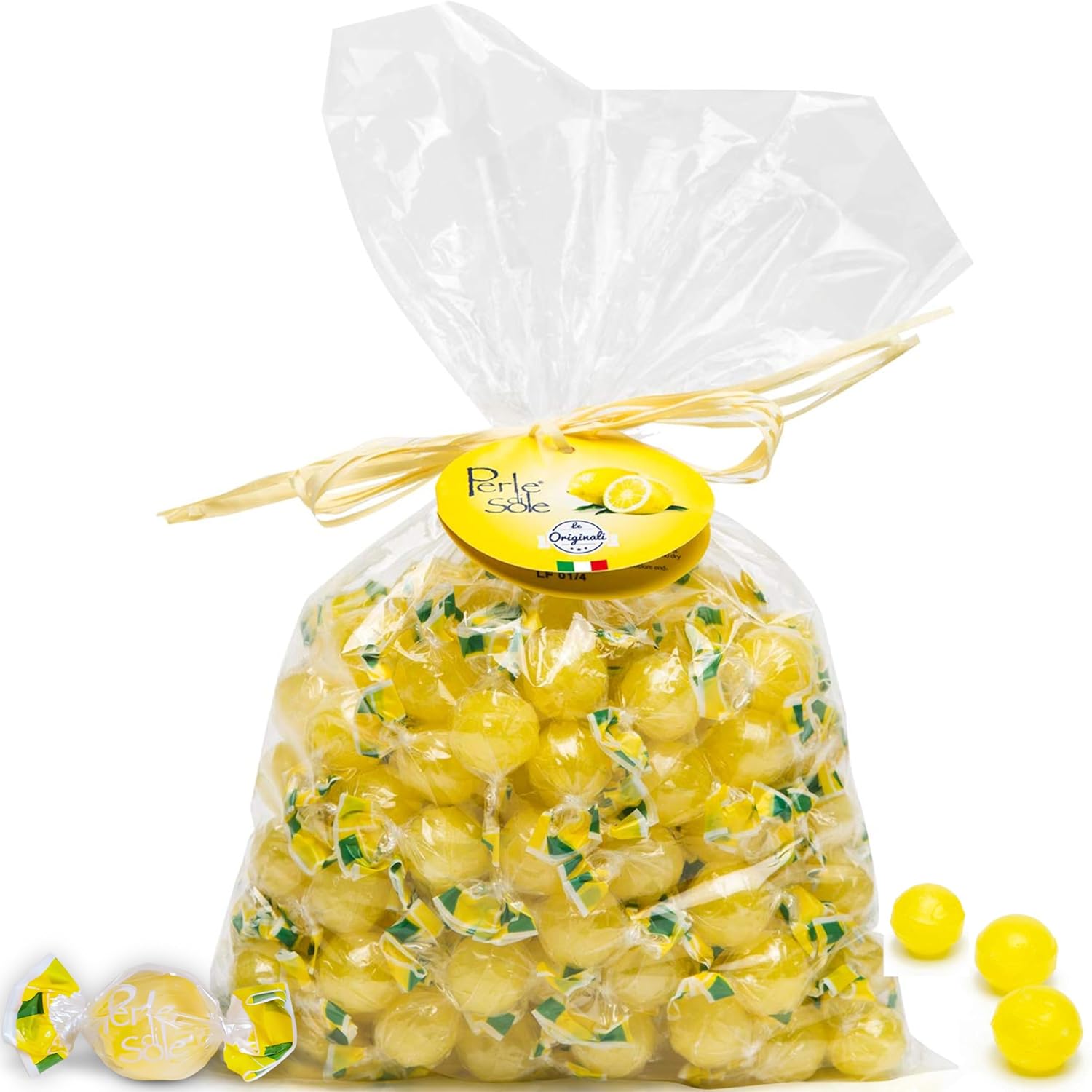 Perle di Sole Lemon Drops - Lemon Candy from Italy - Italian Gift - Italian Hard Candy Individually Wrapped (2.2 lbs | 1 kg) Amalfi Coast Candy