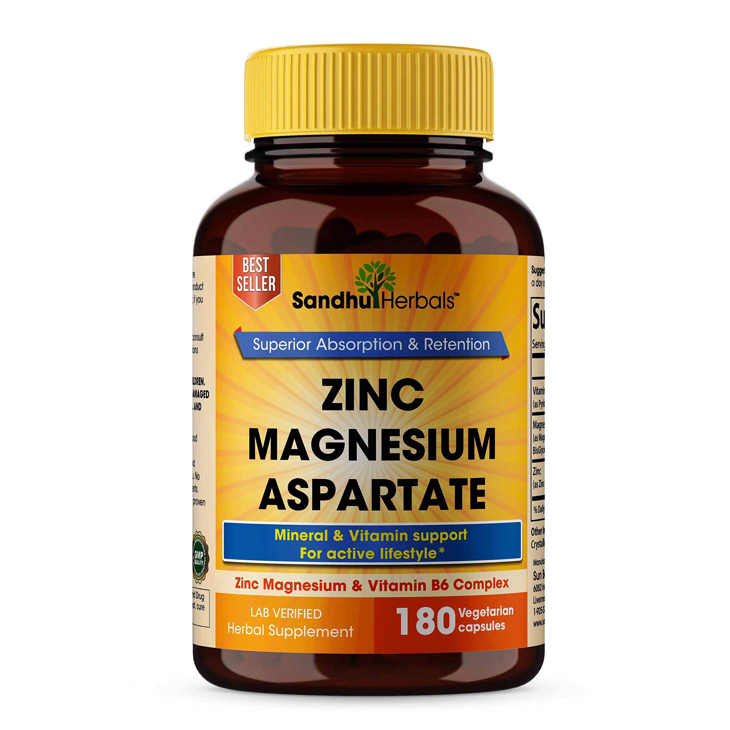Zinc Magnesium Aspartate 180 Count