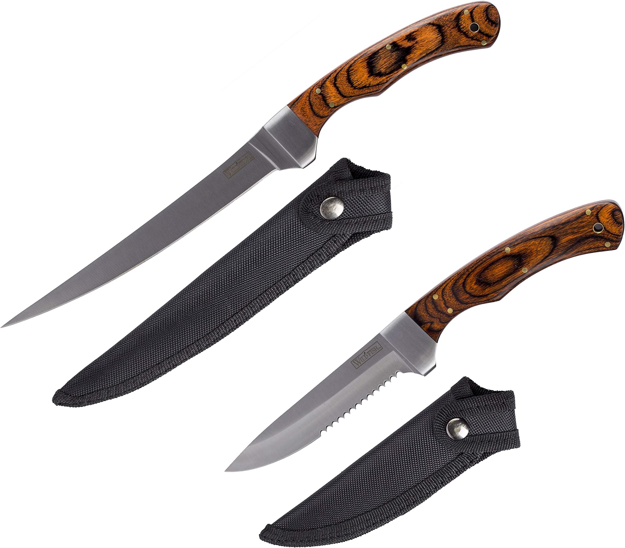 Mossberg MOFIL2 2-Piece Fillet And Bait Knife Set with Sheaths