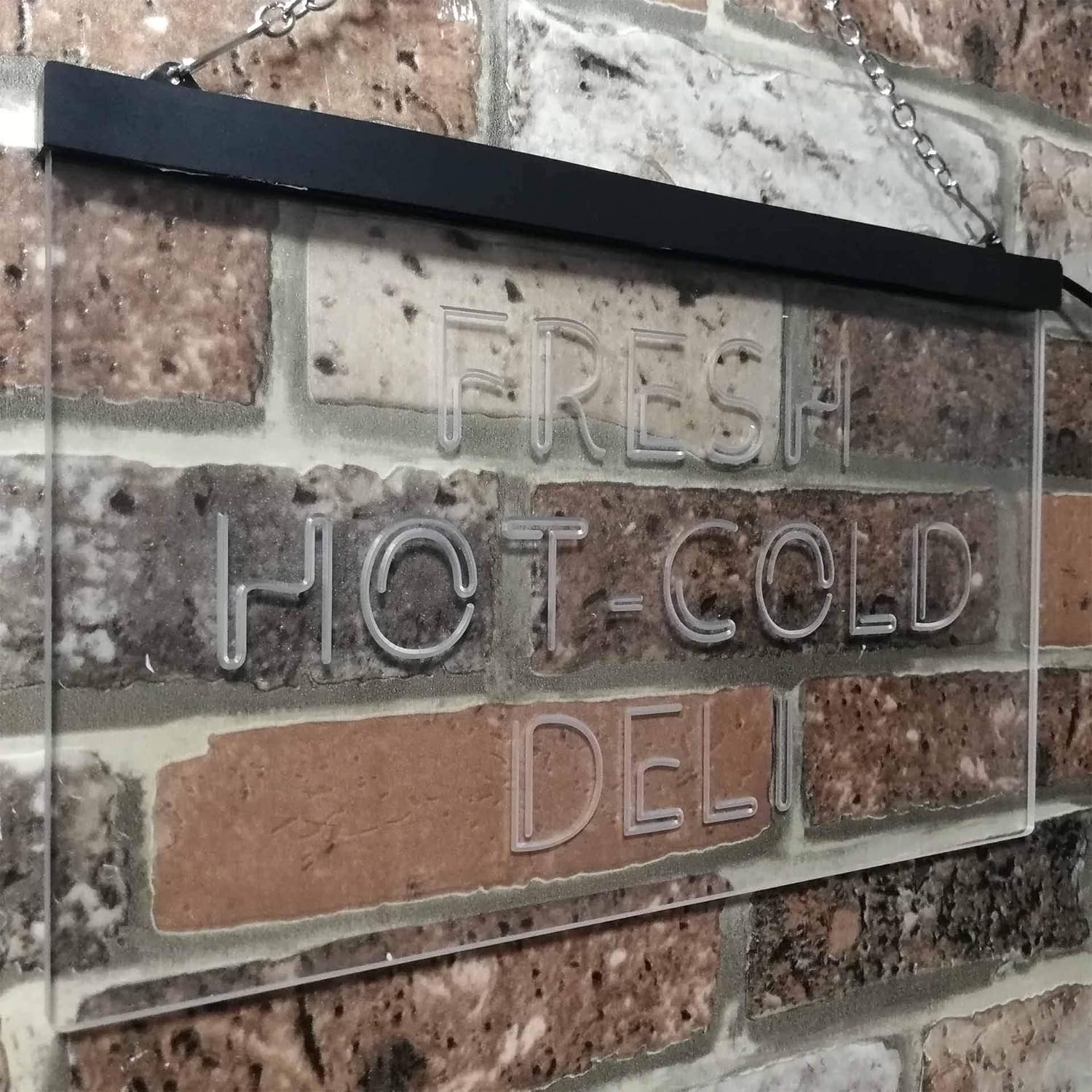 ADVPRO Fresh Hot Cold Deli Food Café Illuminated Dual Color LED Neon Sign White & Orange 24" x 16" st6s64-i0875-wo