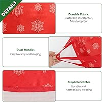 Vista 4 de Contenedor de almacenamiento de corona de Navidad, bolsa de almacenamiento de corona de 24 pulgadas, asas duraderas, bolsa de almacenamiento
