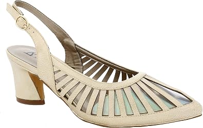 Bellini Womens Love Faux Leather Lucite Pump