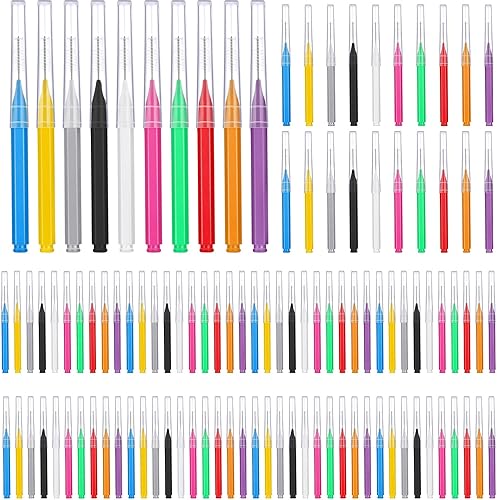 Miniatura 15 de Patelai 100 piezas de cepillos para limpiador, cepillo interdental, palillo de dientes, cabezal de hilo dental, hilo dental, higiene dental, hilo