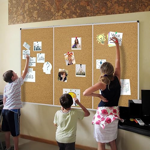 Miniatura 8 de XBoard Tablero de anuncios de corcho grande de 72 x 48 pulgadas, tablero de corcho grande de 6 x 4 pies con marco de aluminio  Tablero de anuncios