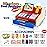 maysida Rechargeable Wooden Cash Register for Kids, Pretend Play Calculator Cash Register Toys with Scanner, Play Money&Credit Card, Play Cash Register, Toddler Boys Girls Age 2-4 4-8