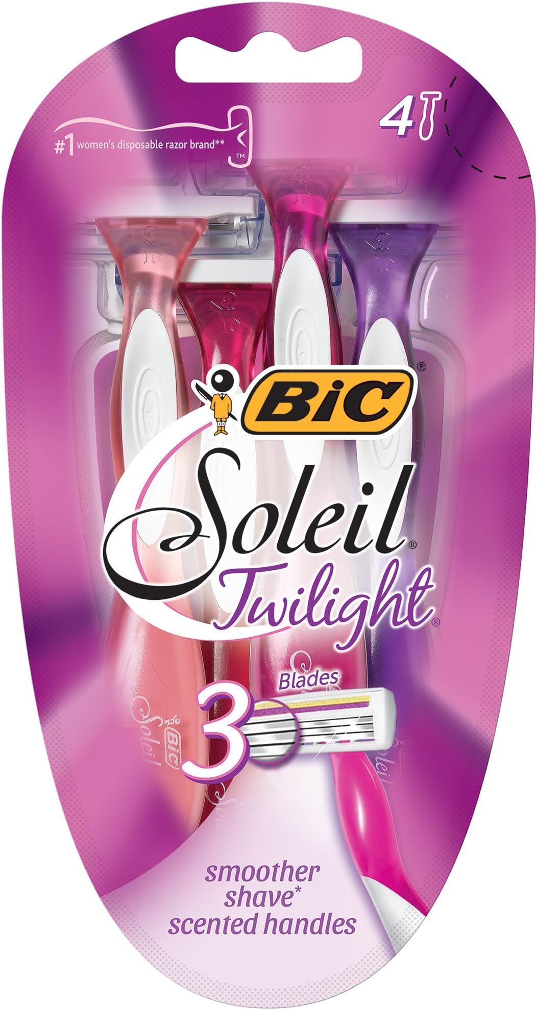 BIC Soleil Color Collection Disposable Razors for Women, 16