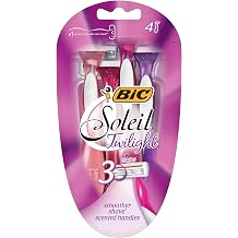 BIC Soleil 3 Scented Womens Disposable 3-Blade Razors, 4-Pack Set