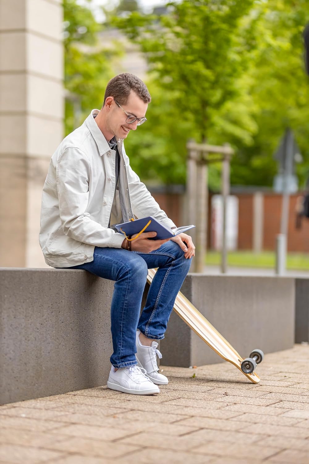 SIGEL L2607 Weekly Planner 2026 A5, Hardcover, Dark Grey/Yellow, German Calendar, 176 Pages, FSC Certified, Calendar Book Diary Linescape