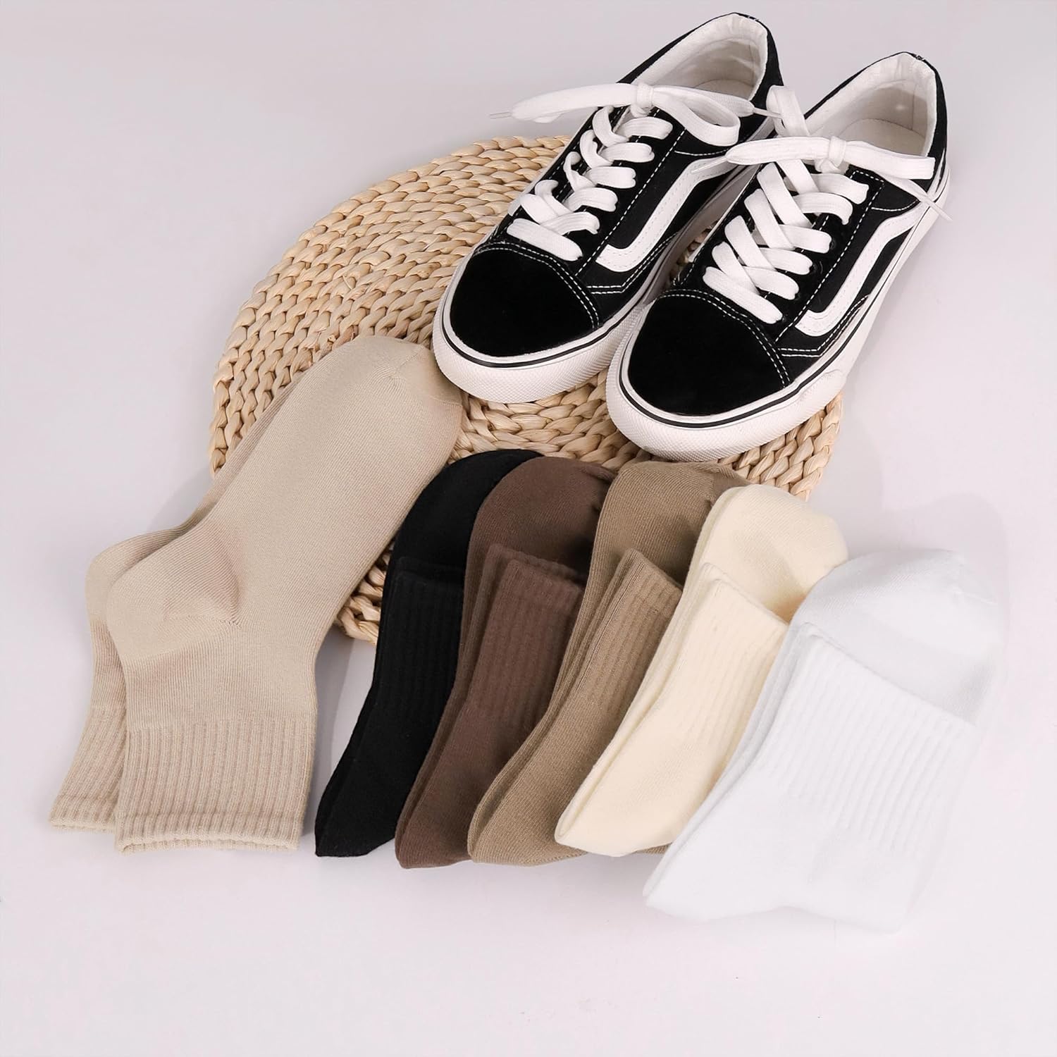 Sakusock Cotton Quarter Socks for Women and Men Thin Mini Crew Elastic Casual Soft Comfort Above Ankle Socks 6 Pairs - Image 6