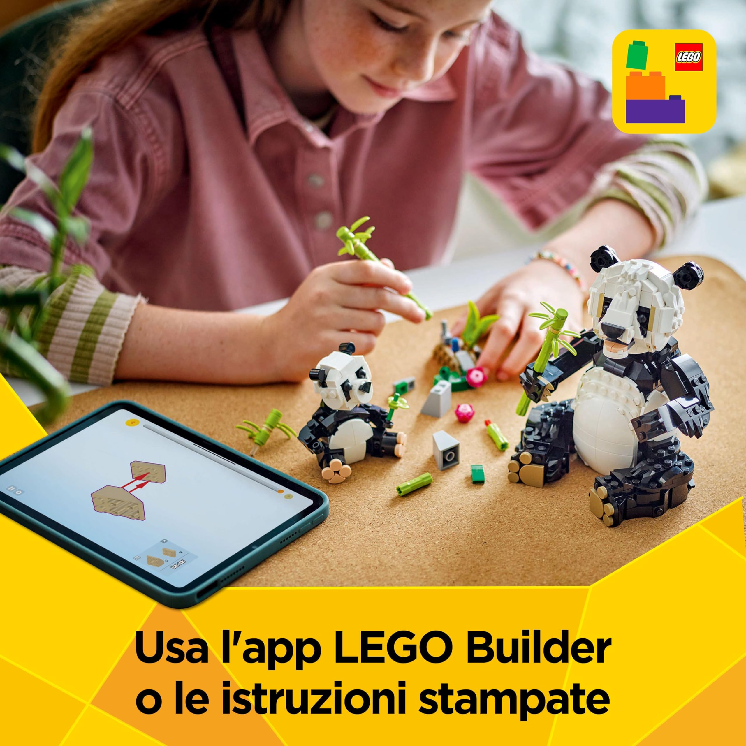 LEGO Creator 3 in 1 Animali Selvatici: Famiglia di Panda Giocattolo - Si Trasforma in Pinguino e Orca - Regalo di Compleanno Creativo per Bambine e Bambini da 8 Anni in su - 31165