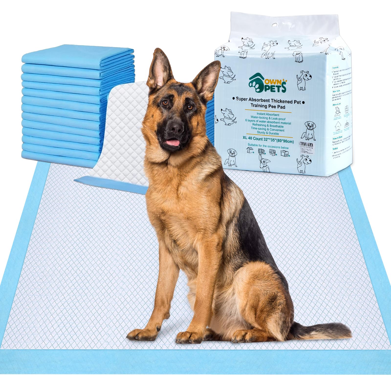 Coussinets pipi pour chien OWNPETS XL tapis de propreté jetable grand format