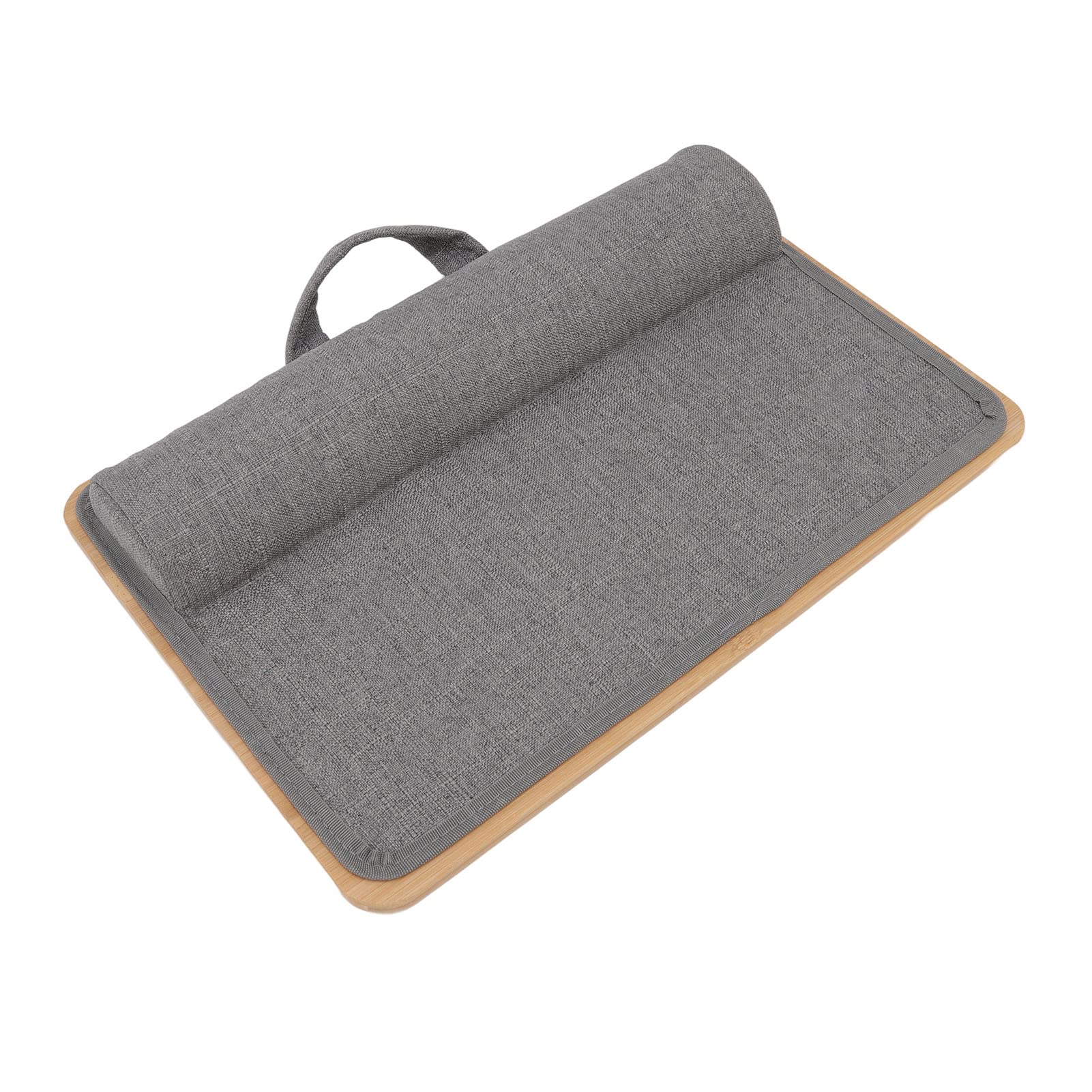 Escritorio de bambú de Tamaño Pequeño para Ordenador Portátil, Soporte de Almohada Ergonómico y Portátil para sofá Cama, 42x27,5 Cm, Ideal para Trabajar o Viajar