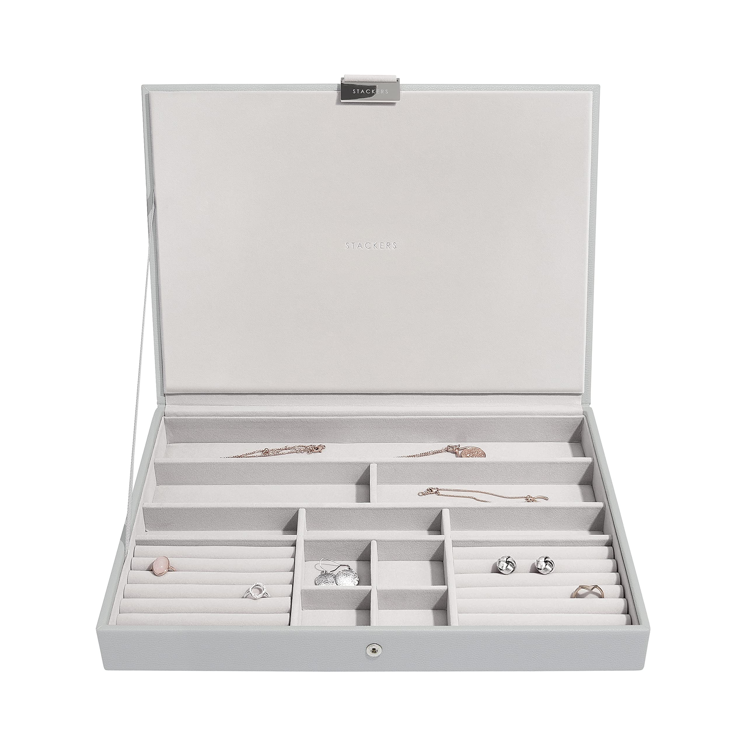 Stackers Pebble Grey Supersize Jewellery Box Lid